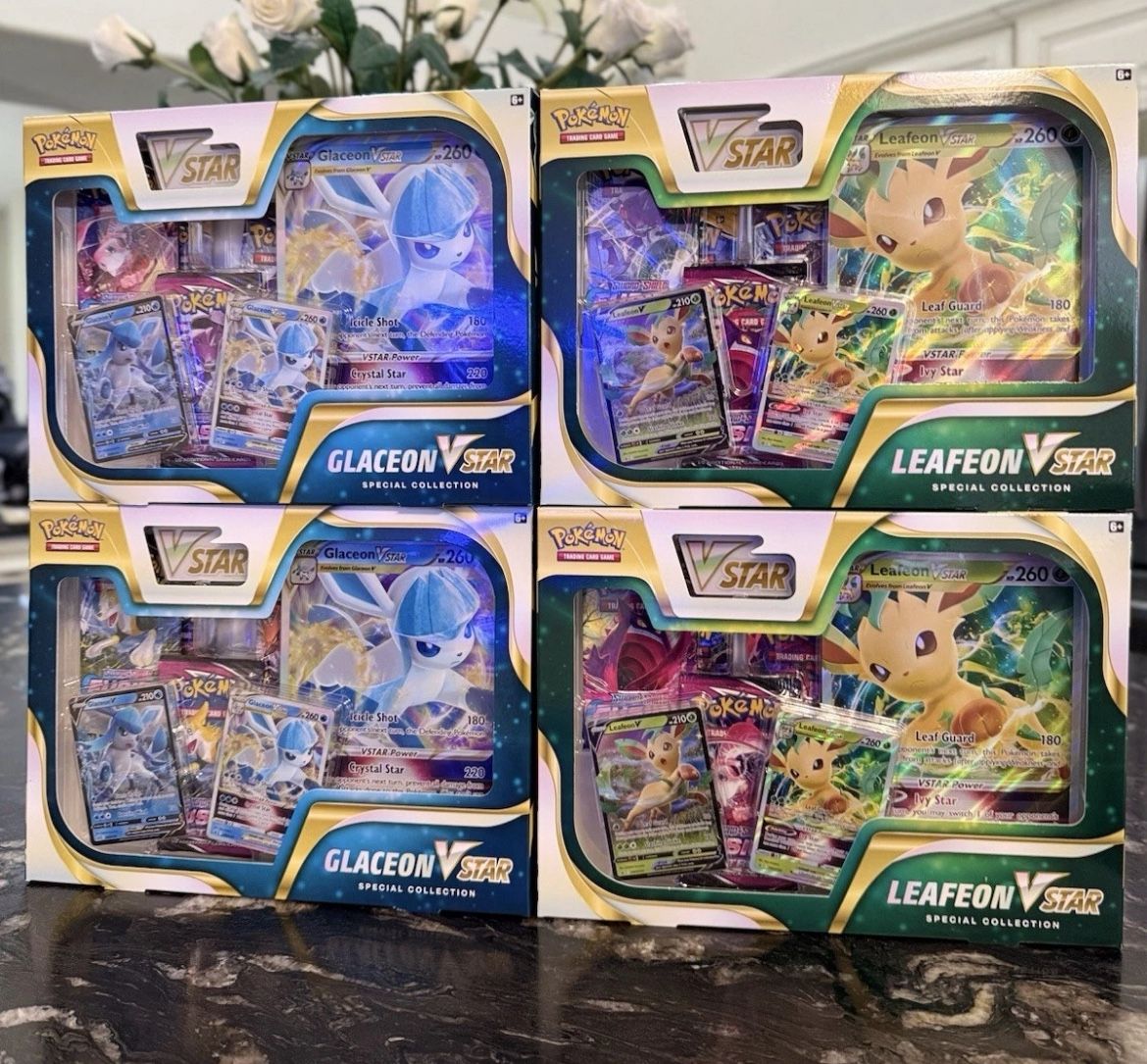 2x Pokemon TCG Glaceon / 2x Leafeon VSTAR Special Collection - Sealed