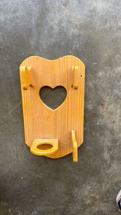 Wooden wall mount coat rack