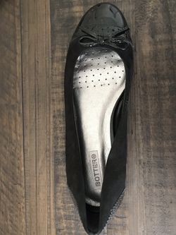 Black Suede Ballerina Flats( Woman Shoes)