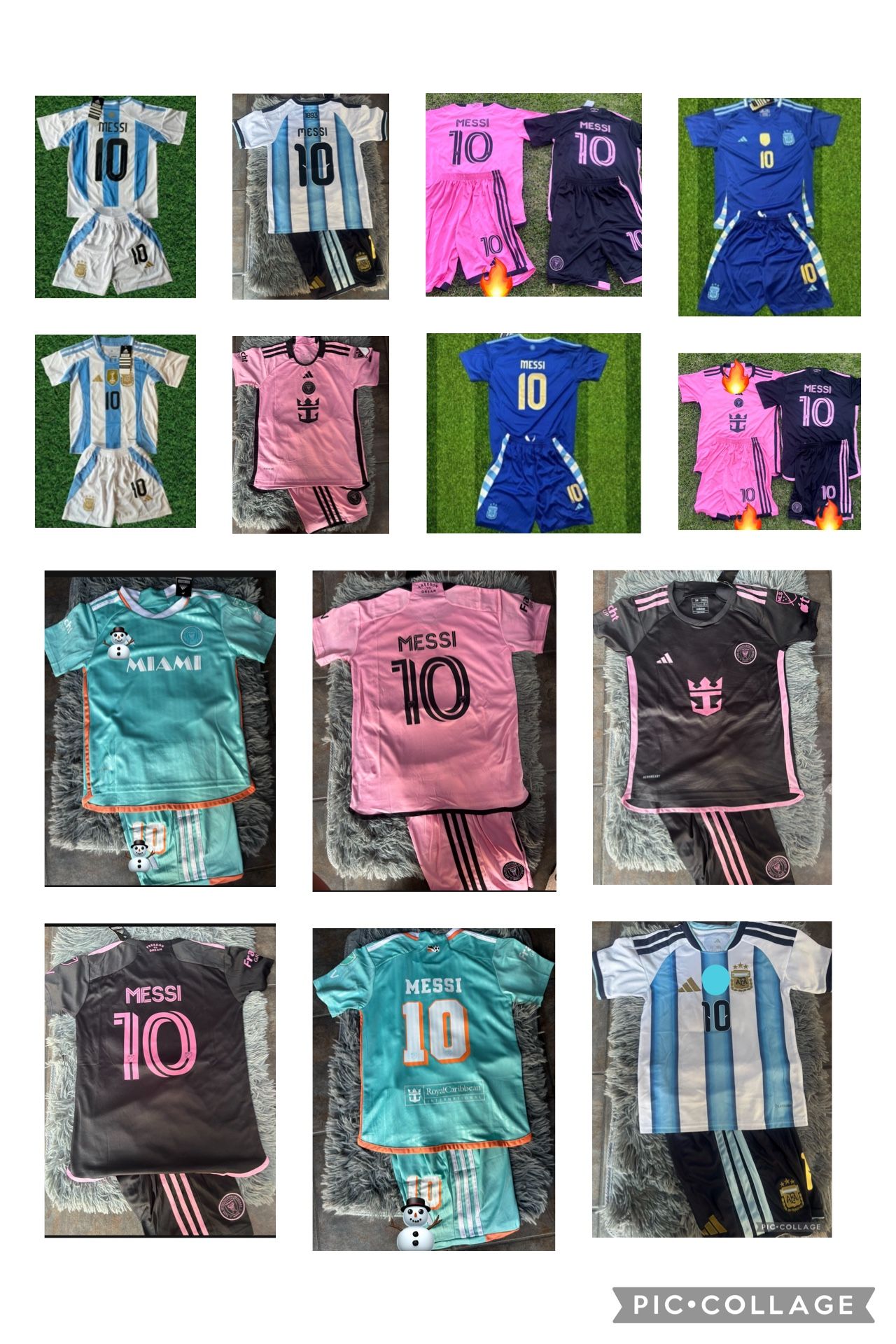 Soccer kids sizes Messi Jerseys jersey Ronaldo futbol Portugal 🇵🇹 Messi Argentina set Ronaldosizes22,24,26,28,4,6,7,8,9,10,11,12 years old Neymar
