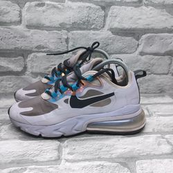 Nike Air Max 270 React Amethyst Womens Size 7.5 Tint Off Noir Blue Hero
