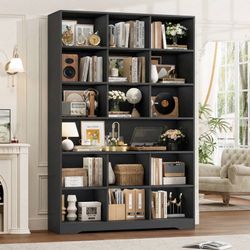 76.1''H 6-Tier Standard Bookcase, Cube Bookcase
