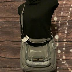Coach Shounder  Bags Hobo Gray Leather Purse And Wallet 