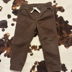 Brown Toddler Jogger Pants 