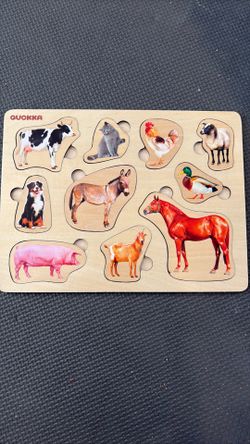 Montessori Wooden Farm Animal Puzzle