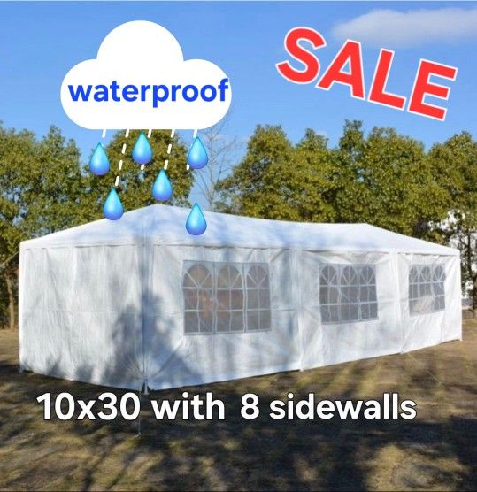10' x 30' Large Canopy Waterproof Party Tent Outdoor Tent 8 Sides White,Outdoor Event Carpa For Sale