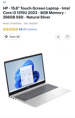 Hp 15.6 touch screen Laptop