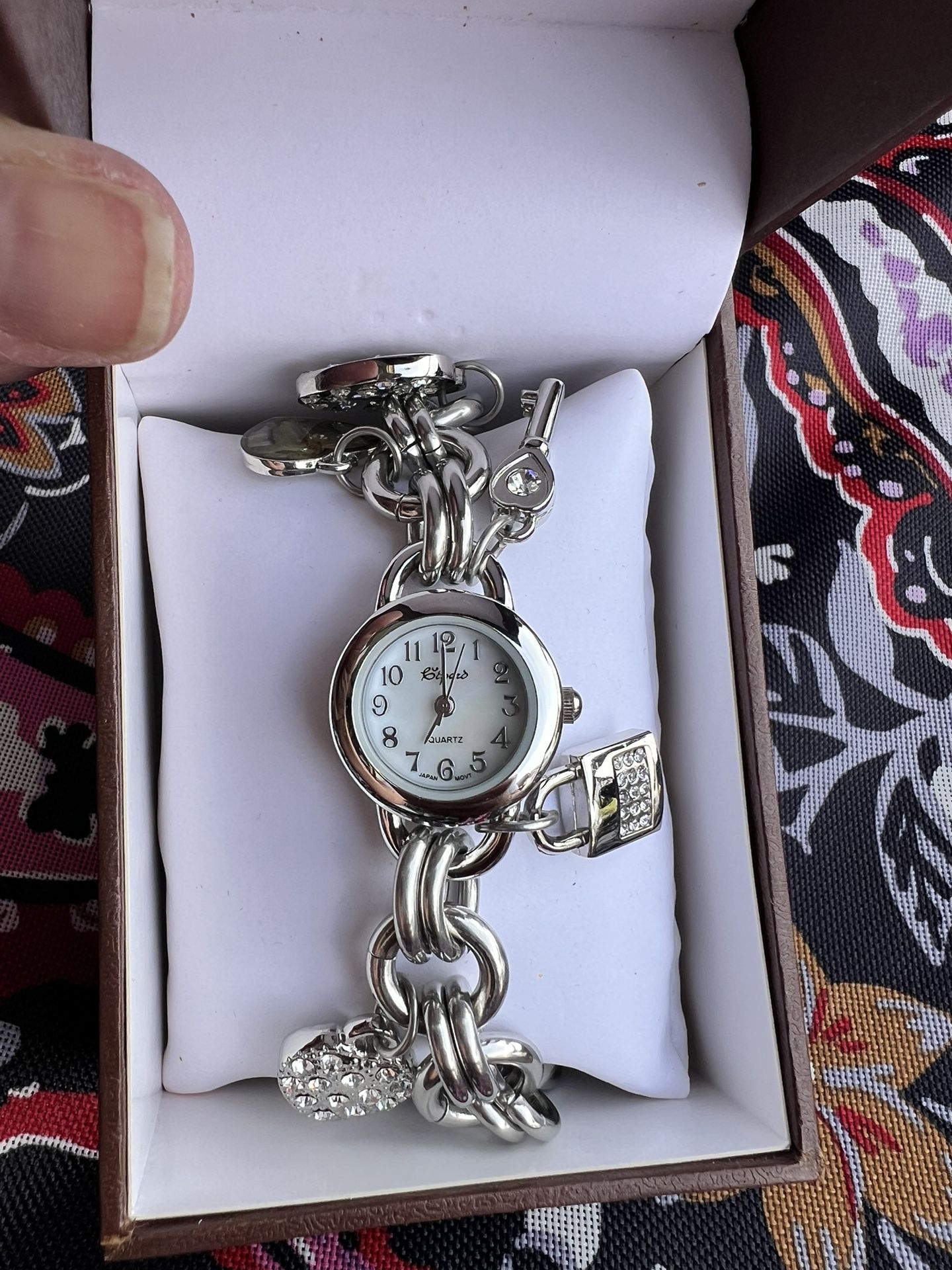 Silver Colored Charm Watch