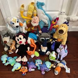 Large Lot of Disney Plush Toys Clips $20 for All 