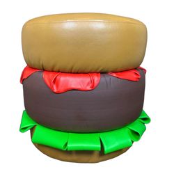 Large Burger Ottoman With Storage Unit