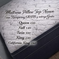 Mattress Pillow Top New 