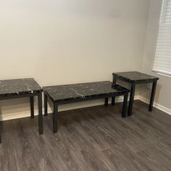 Black Marble looking Coffee/Side Tables