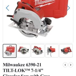 Milwaukee 6390-20 7-1/4" Corded Electric Circular Saw Hard Carry Case