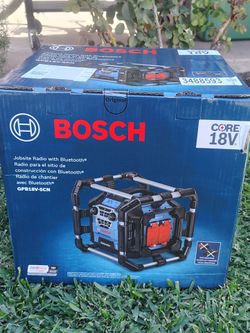 Bosch GPB18V-5CN Jobsite Radio with Bluetooth..$160... pickup only... brand new