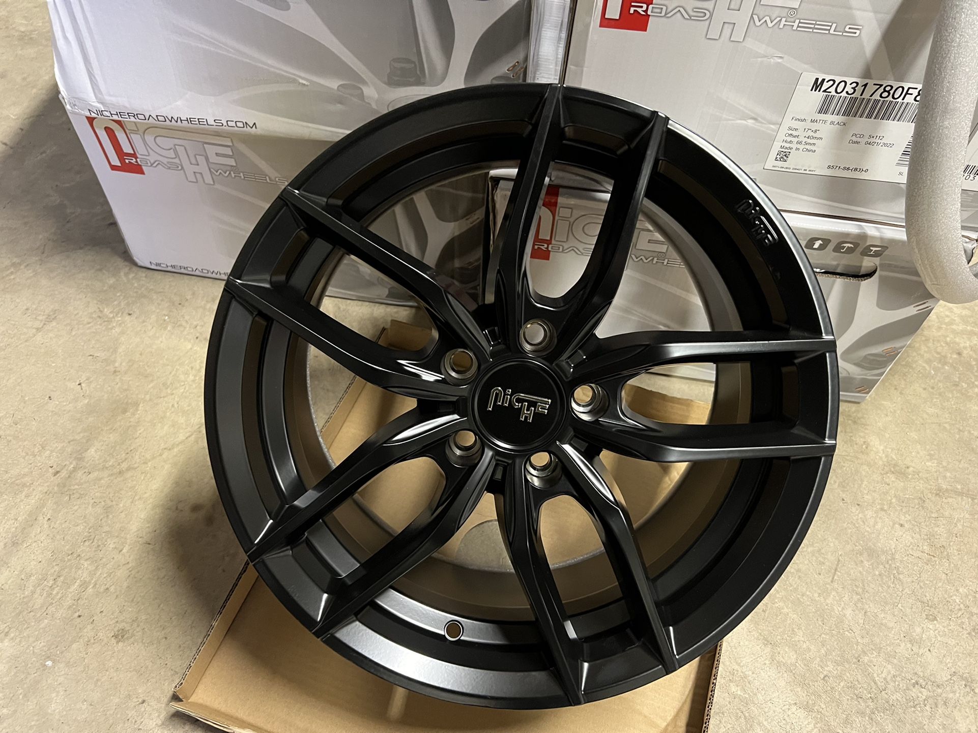 4 New 17x8 Niche Vosso 5x112 Wheels Rims Volkswagen Mercedes Audi