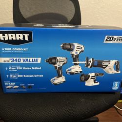 Hart 4 Tool Kit 20v Cordless