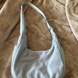 Blue Nylon Shoulder Bag