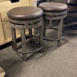 24” Seat height Counter height Stool Swivel And All Farmhouse Rustic 