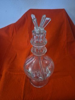 Vintage 4 Chamber Glass Decanter
