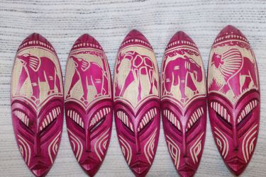 Hand carved African masks