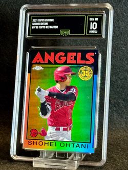 2021 Topps Chrome 🔥 Shohei Ohtani 🔥 Topps Refractor GMA 10 💎 Mint - Angels / Los Angeles Dodgers
