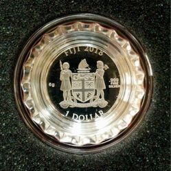 2018 Fiji Coca-Cola Bottle Cap Coin 6 Grams .999 Silver