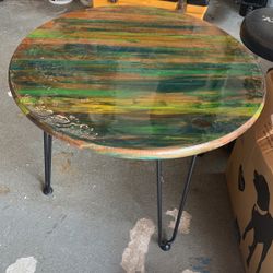 Rainbow Resin Table