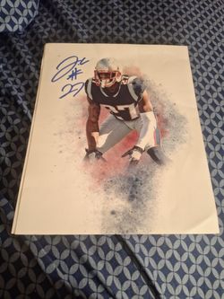 Sign.
Autograph from the patriots