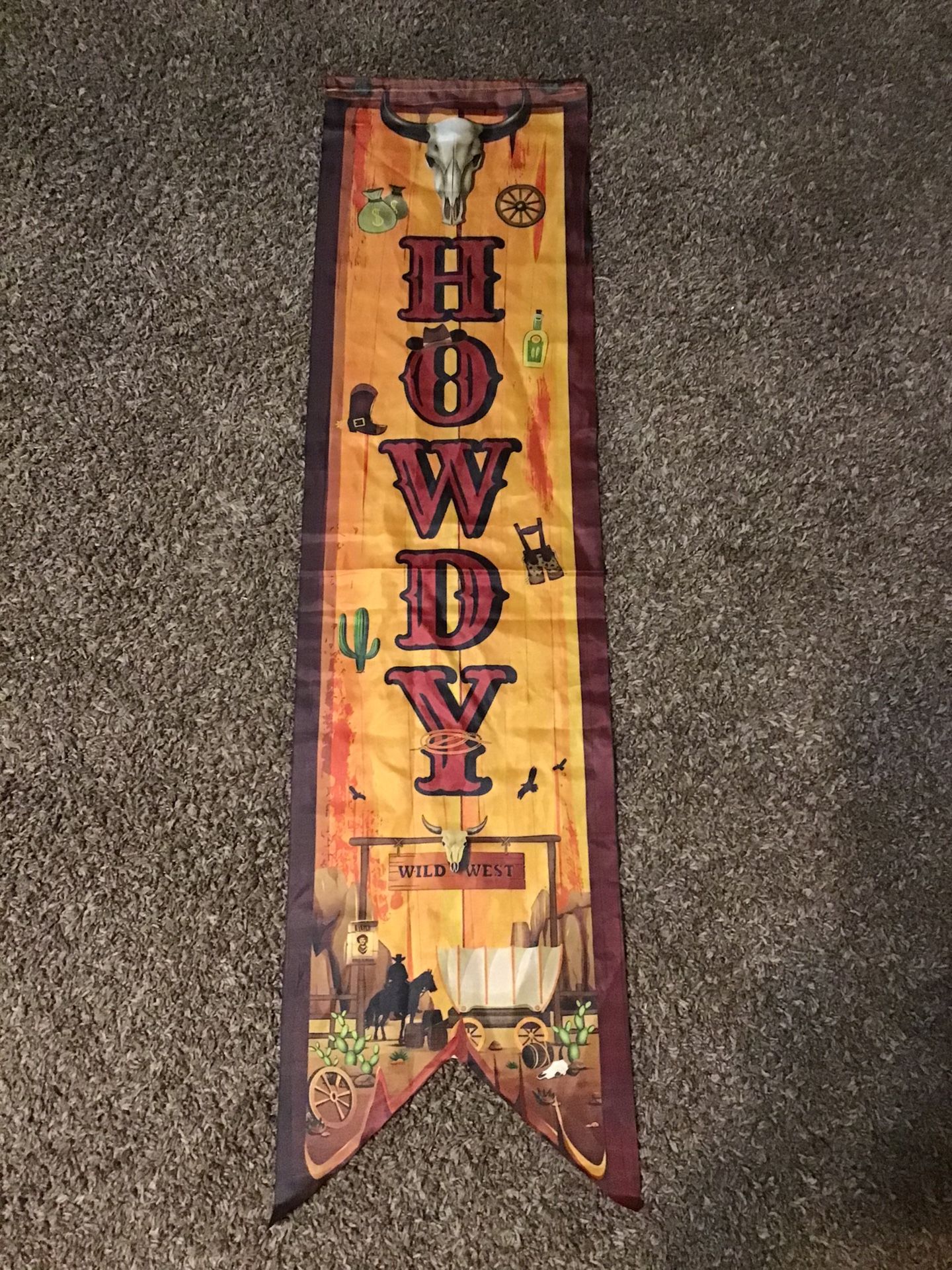“Howdy” Banner And Cowboy Happy birthday Banner
