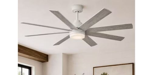 Celene II 62 in. Indoor/Outdoor Matte White Ceiling Fan with Adjustable LED with Remote