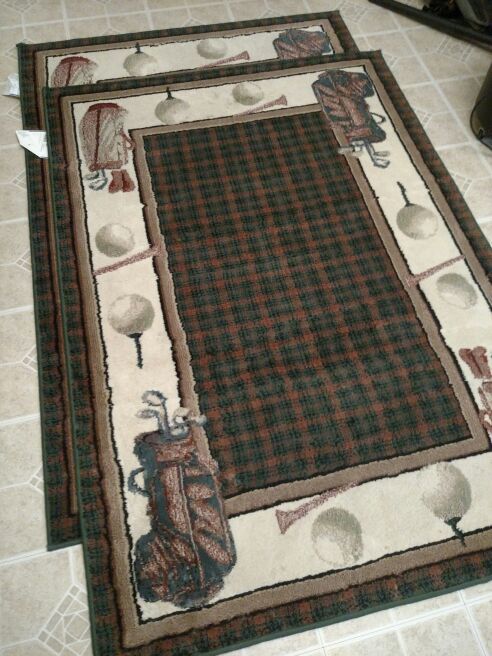 Golf themed area rugs