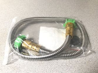 [BRAND NEW] 3ft 304 Stainless Steel Garden Leader Hose - Dual Female 3/4" GHT