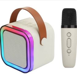 Mini Karaoke Bluetooth® Speaker with Wireless Mic