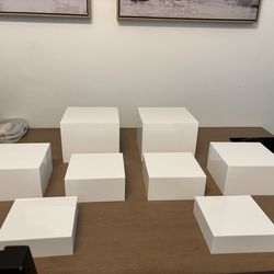 White Acrylic Risers (set of 8)
