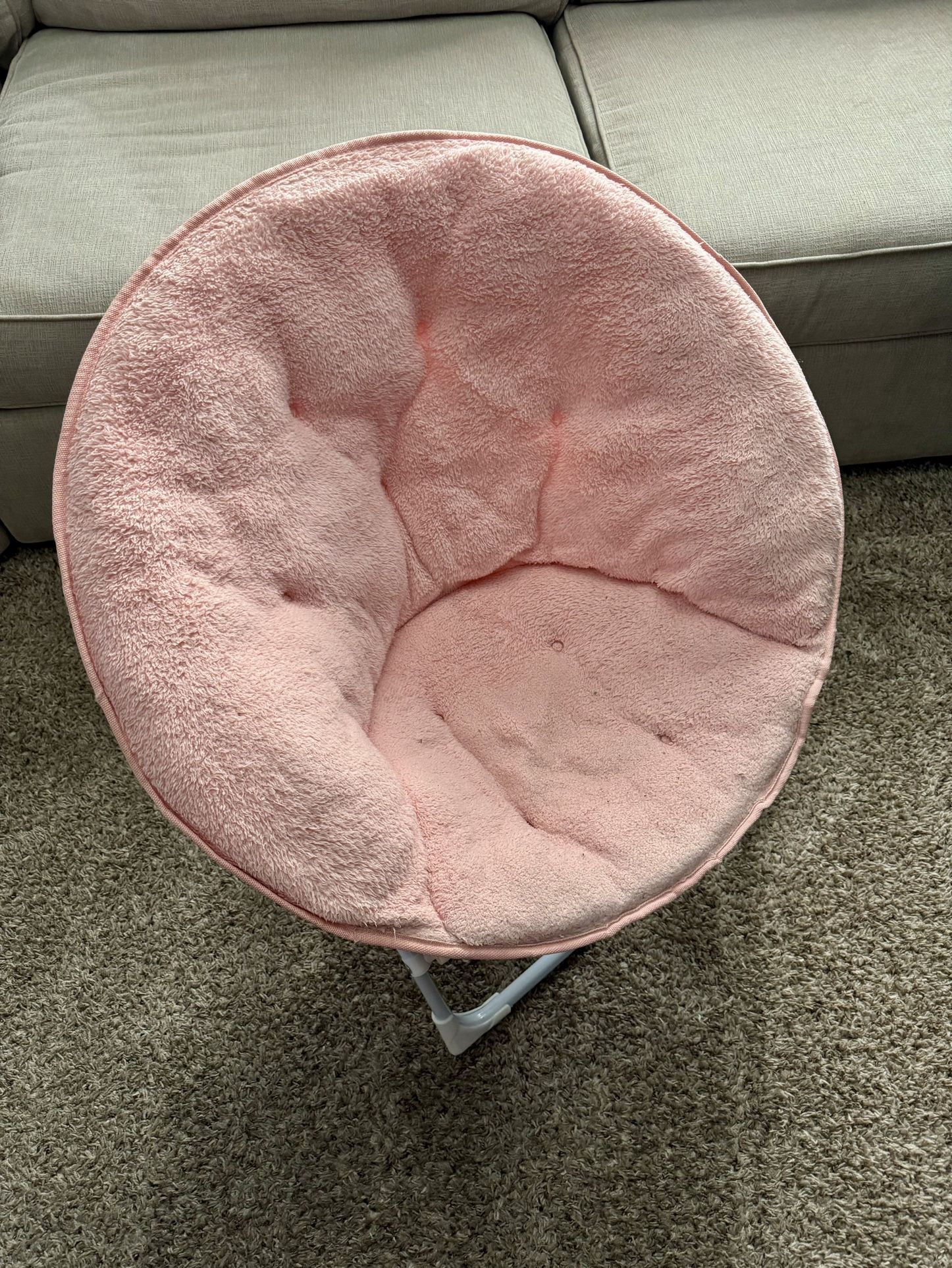 Child’s Pink Saucer Chair