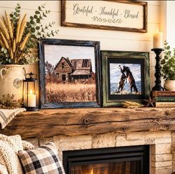 Rustic, farm, Country Wall Decor Set, Barn & Horse Photography, Framed Fine Art, Reclaimed Wood Style Frames, Country Ranch Wall Art
