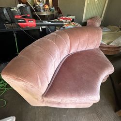 Pink L Sofa Couch 