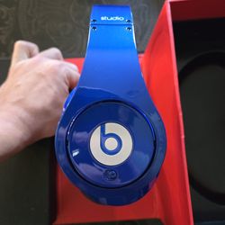 Beats by Dr. Dre Studio Wired Blue Headphones With Box And Case $45 OBO