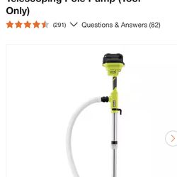 RYOBI ONE+ 18V Cordless 1/6 HP Telescoping Pole Pump (Tool Only)