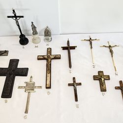 Vintage Crucifixes | Assorted Crucifixes & Crosses | Christian Art | Pricing In Description