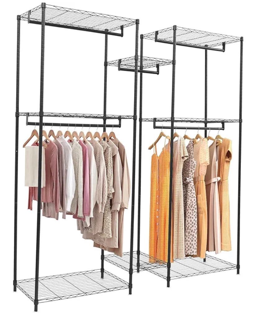 Closet System - Adjustable Tall Clothes Rack 