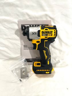 Brand new DeWalt XR 20 V brushless three speed impact driver. Retails $170.