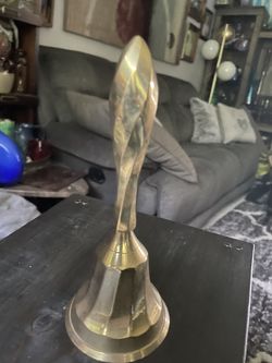 Lovely Vintage Solid Brass Hand Bell 🔔