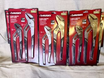 NEW Husky 2-Piece 10” & 12”Groove Joint Pliers Set slip