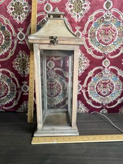 Old Wood & Glass Lantern