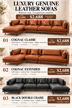 Luxury GenuineLeather Sofas Sale！！!