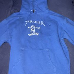 Thrasher Hoodie Blue Medium 