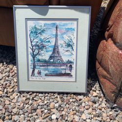Eiffel tower watercolor (?)