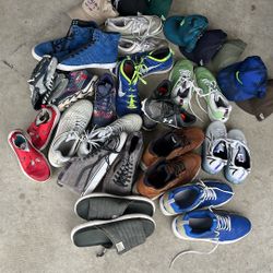 Clothes shoes hats 