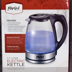 Brand New In Box Parini 1.7 Liter Electric Kettle